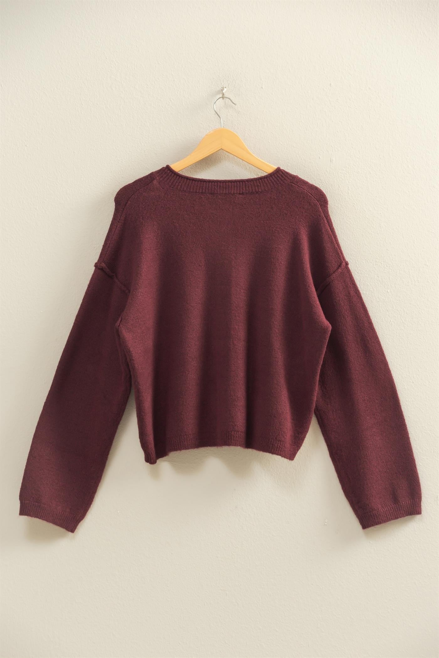 Double Zéro - dark cherry cardigan