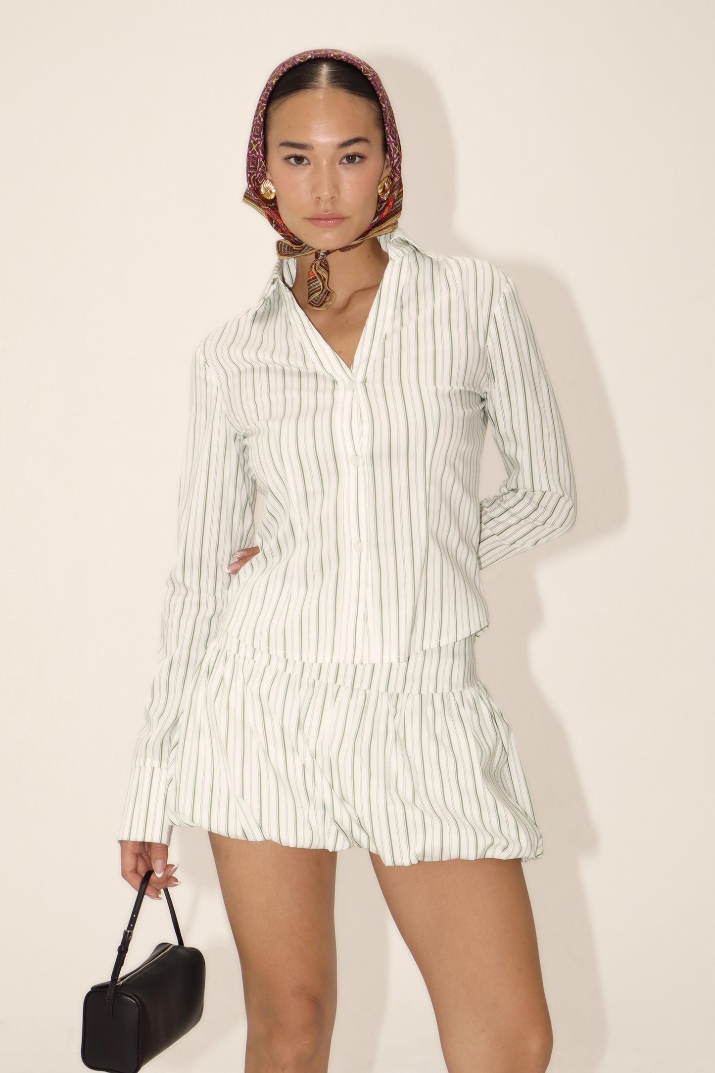 Bailey Rose - vertical stripped skirt