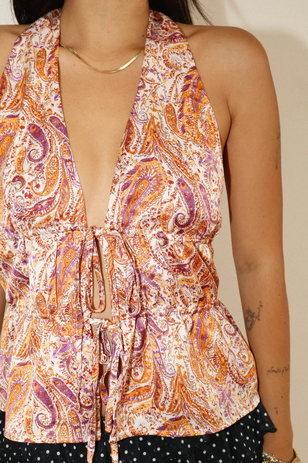 Bailey rose - Paisley halter top
