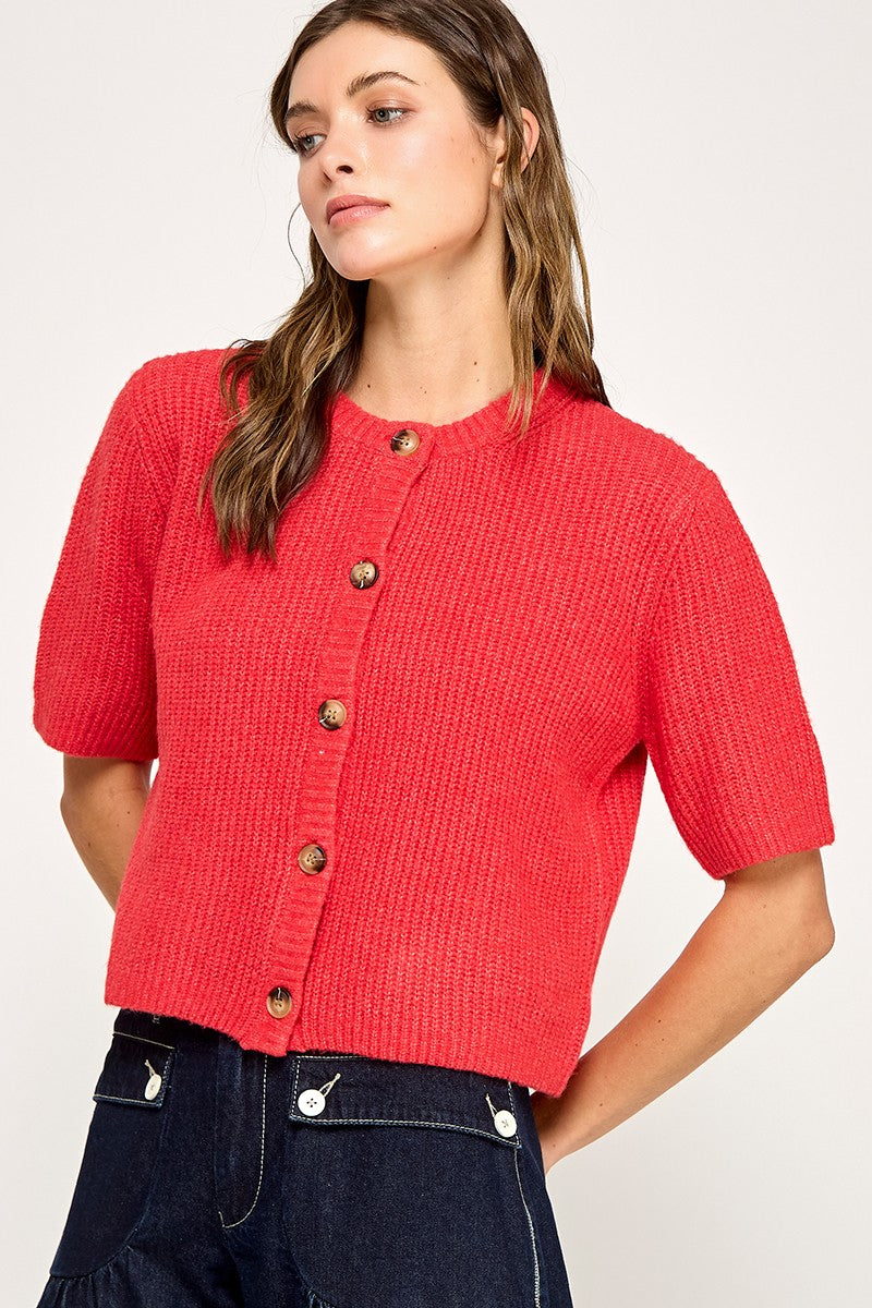 Miss Love - cardigan rouge court