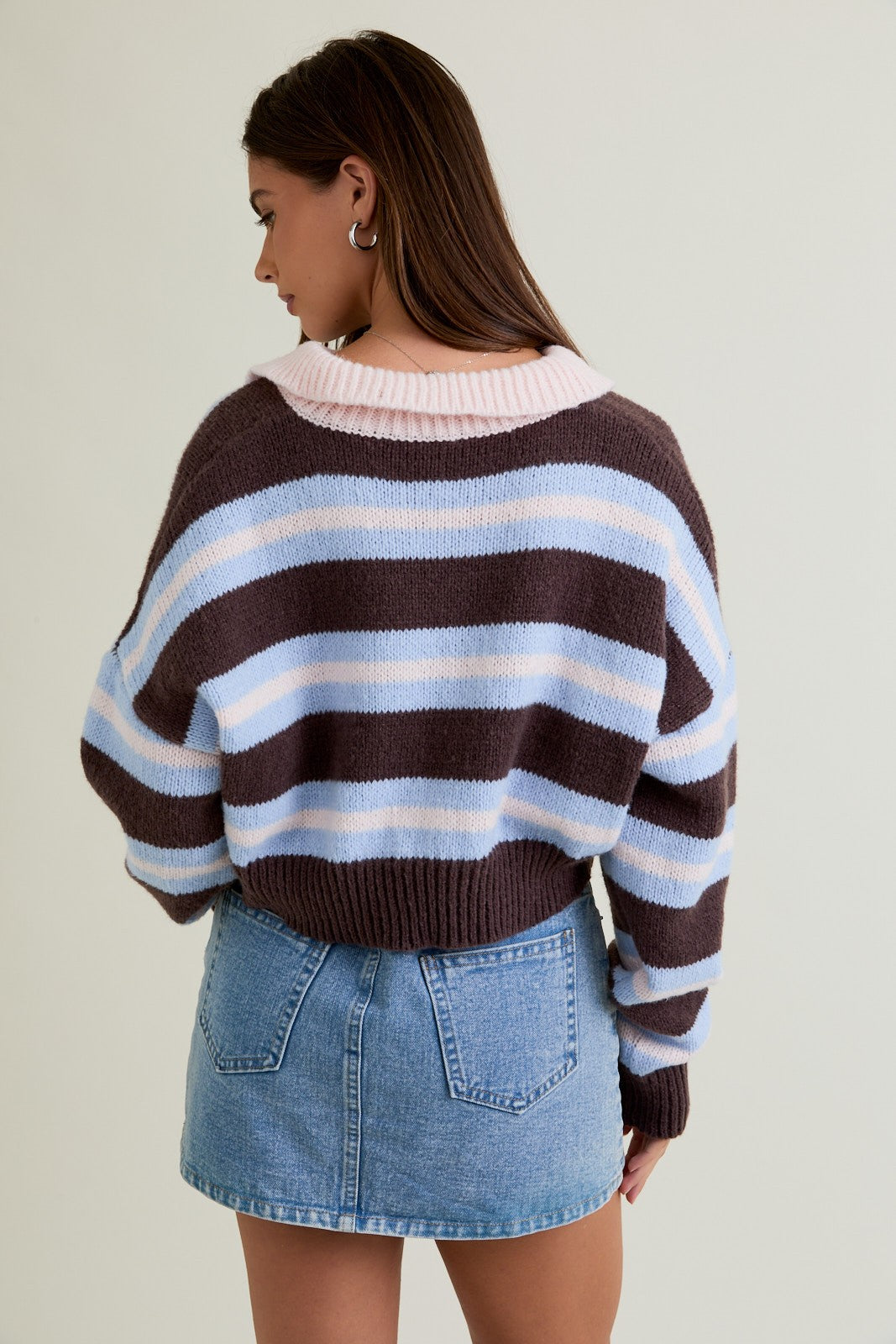 LELIS - Stripe Crop Sweater
