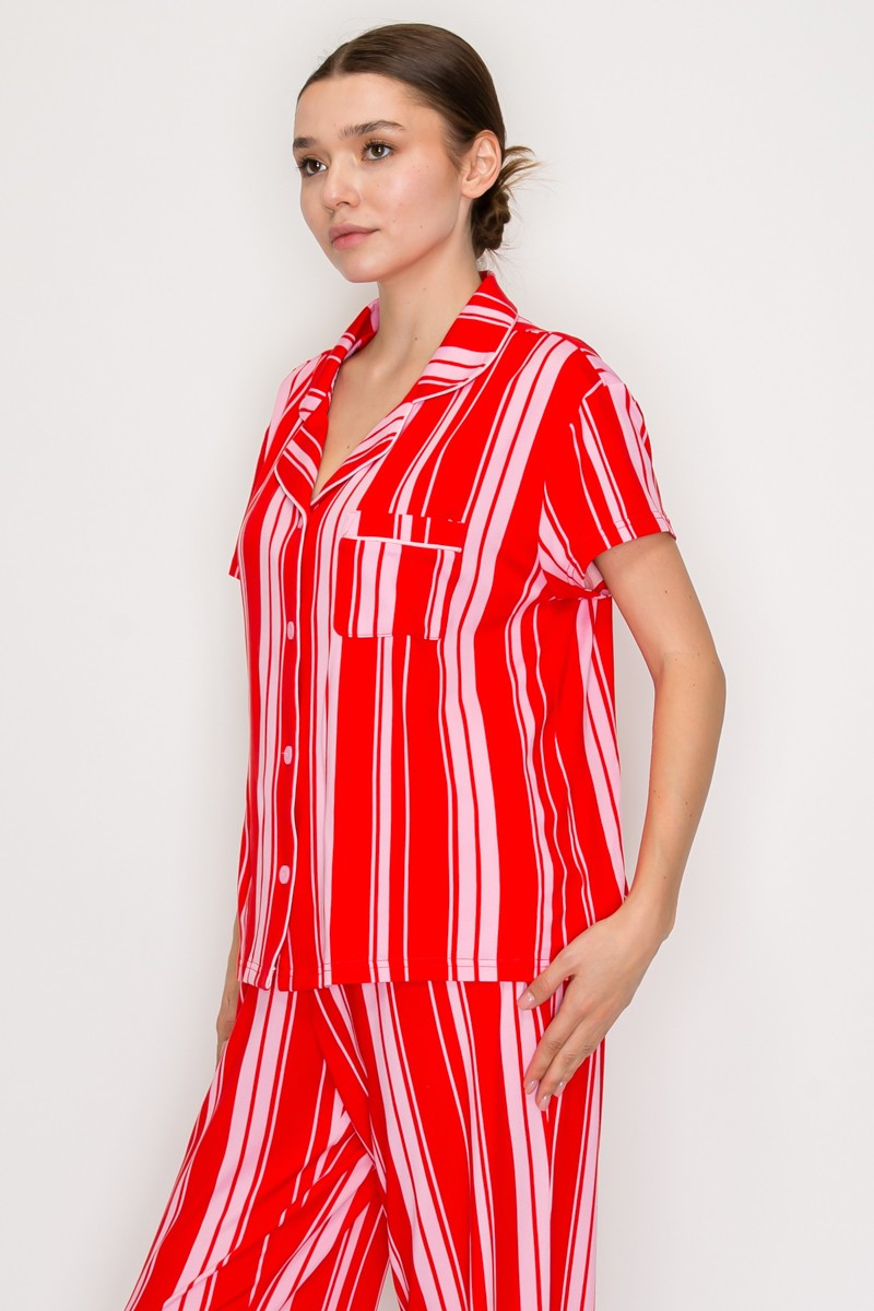 Iris - Stripe buttoned pyjama