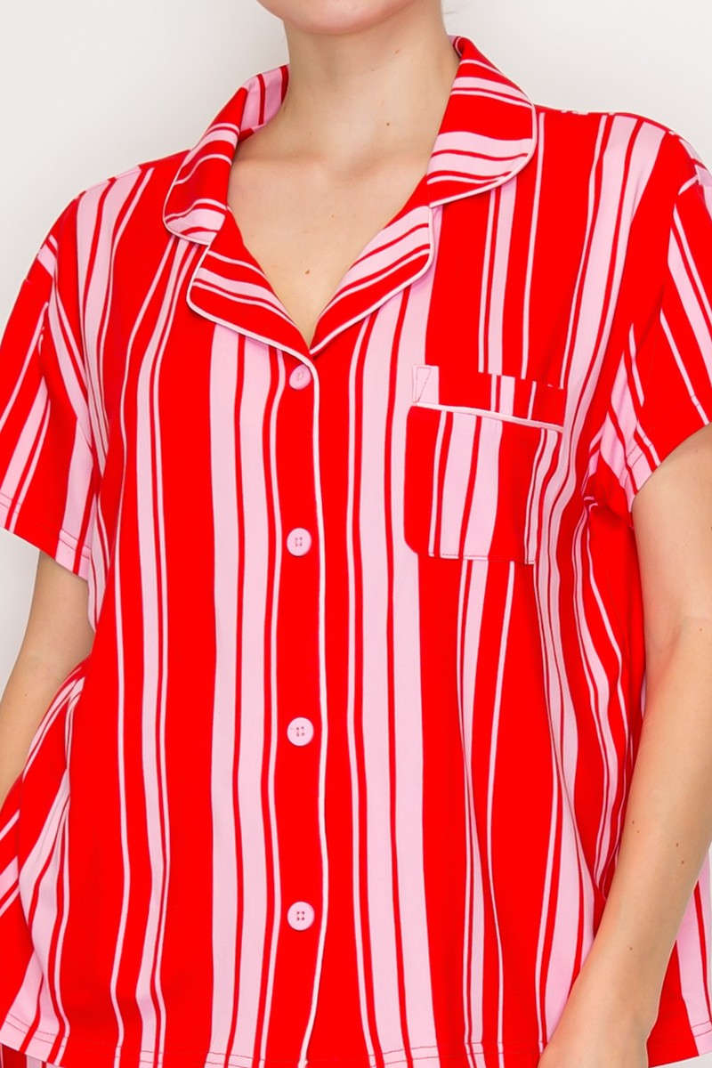 Iris - Stripe buttoned pyjama