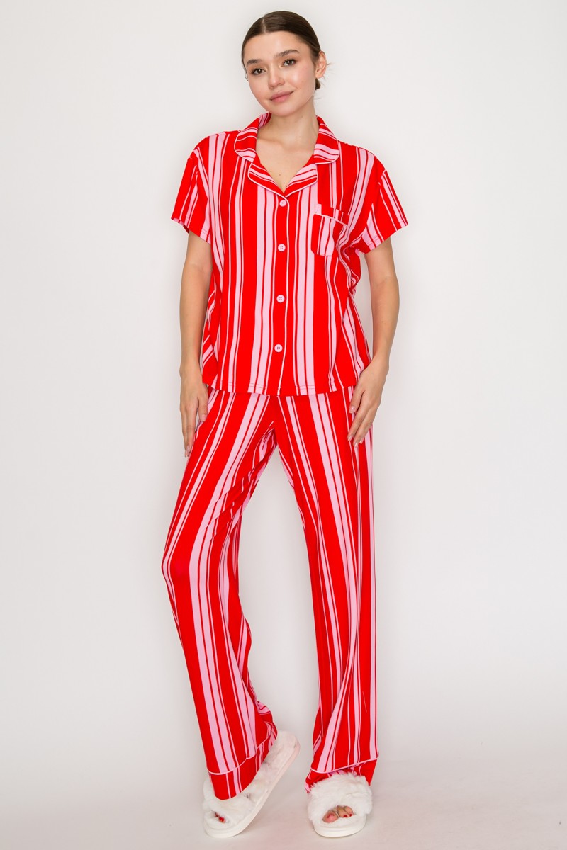 Iris - Stripe buttoned pyjama