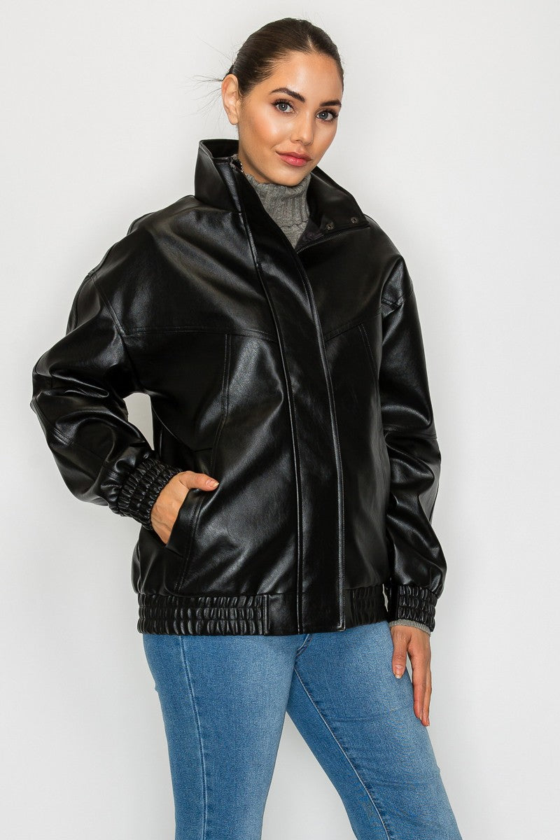 HauteMonde - jacket en faux cuir