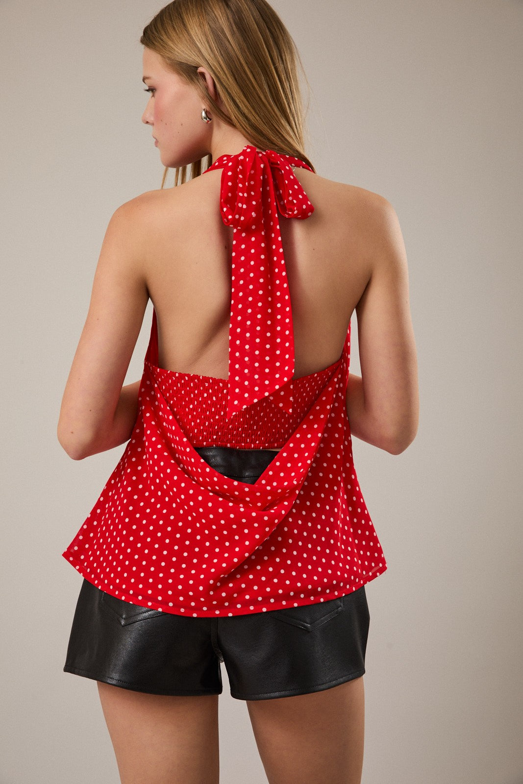 Lelis - Haut licou polka rouge