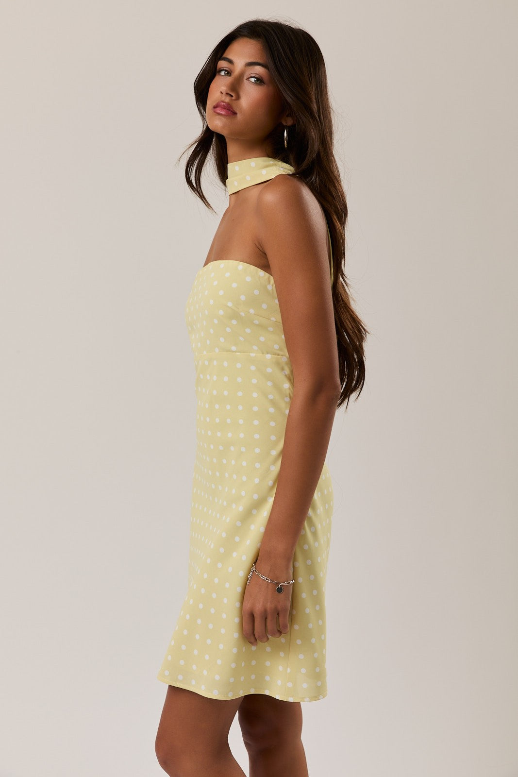 Lelis - Butter white polka dot dress