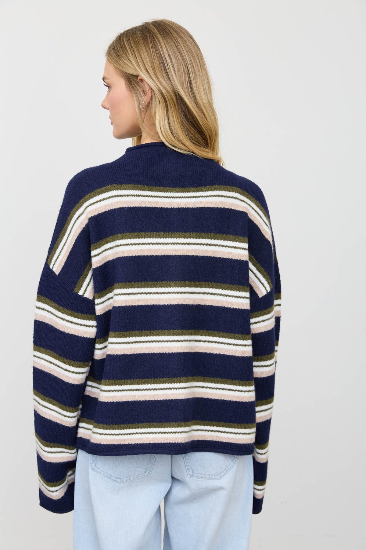 The workshop - navy knit cardigan
