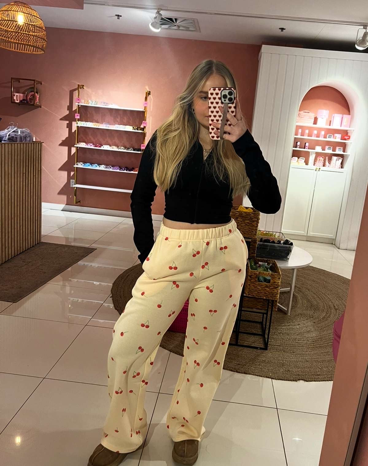 Pretty garbage - joggings cerises