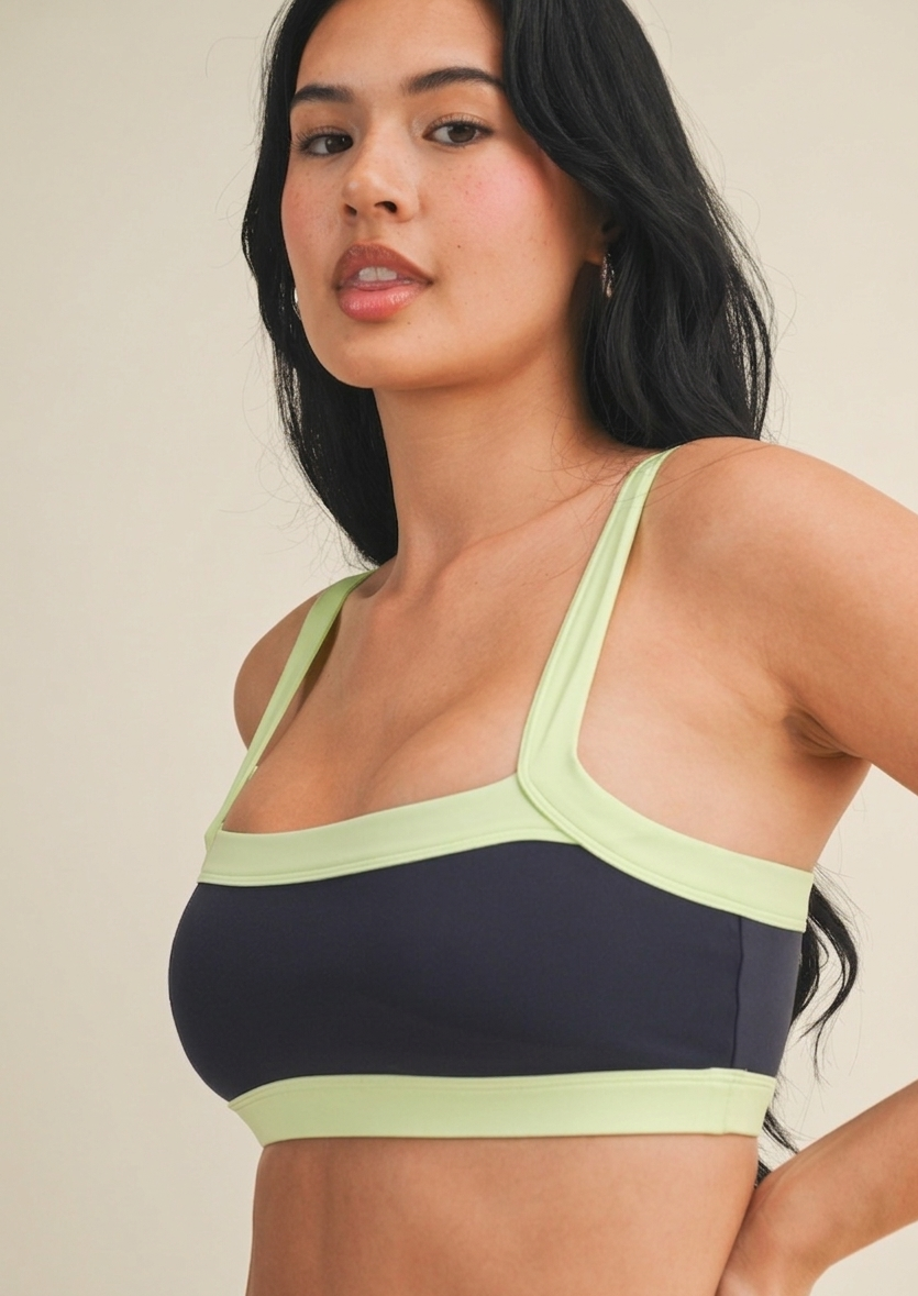 Kimberly - Contrast block sports bra