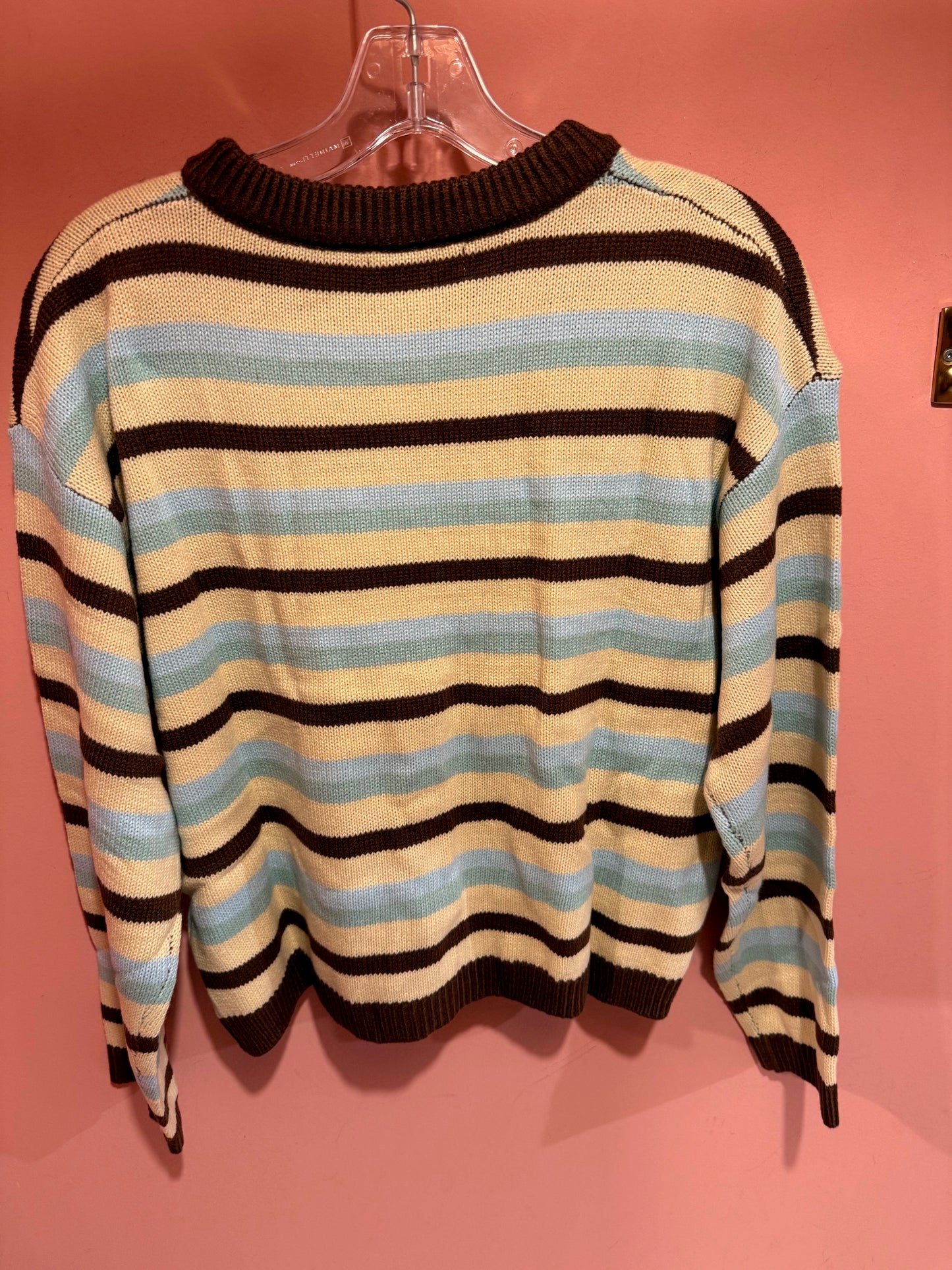 pretty garbage - striped cardigan jaune/brun