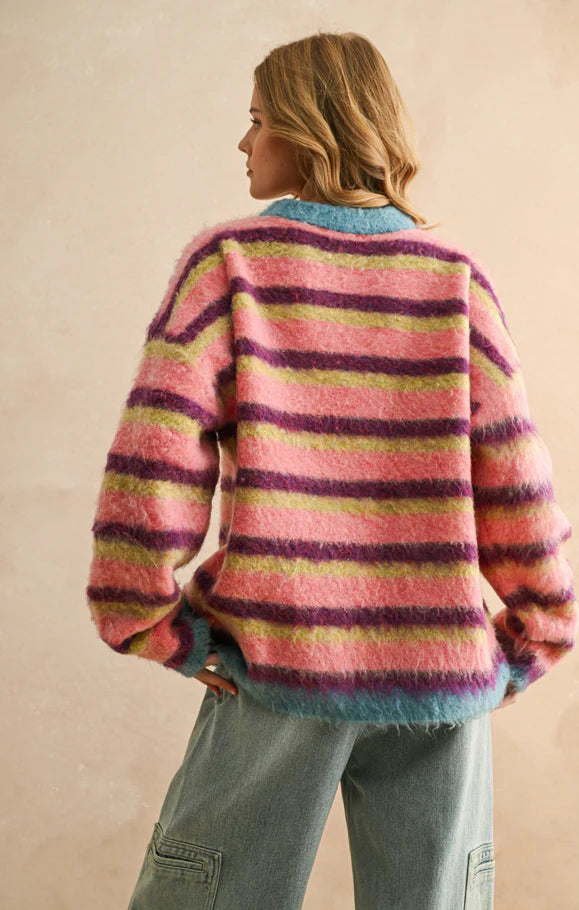 miou muse - multi color brushed sweater