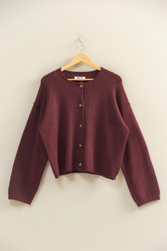 Double Zéro - dark cherry cardigan