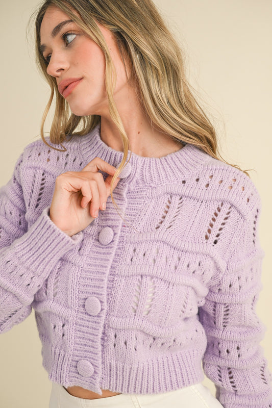 &Merci - Pointelle sweater cardigan