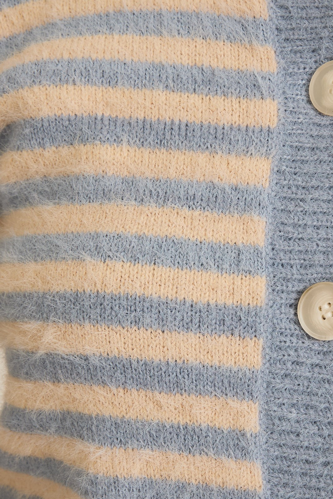 Lelis - blue,cream cropped cardigan