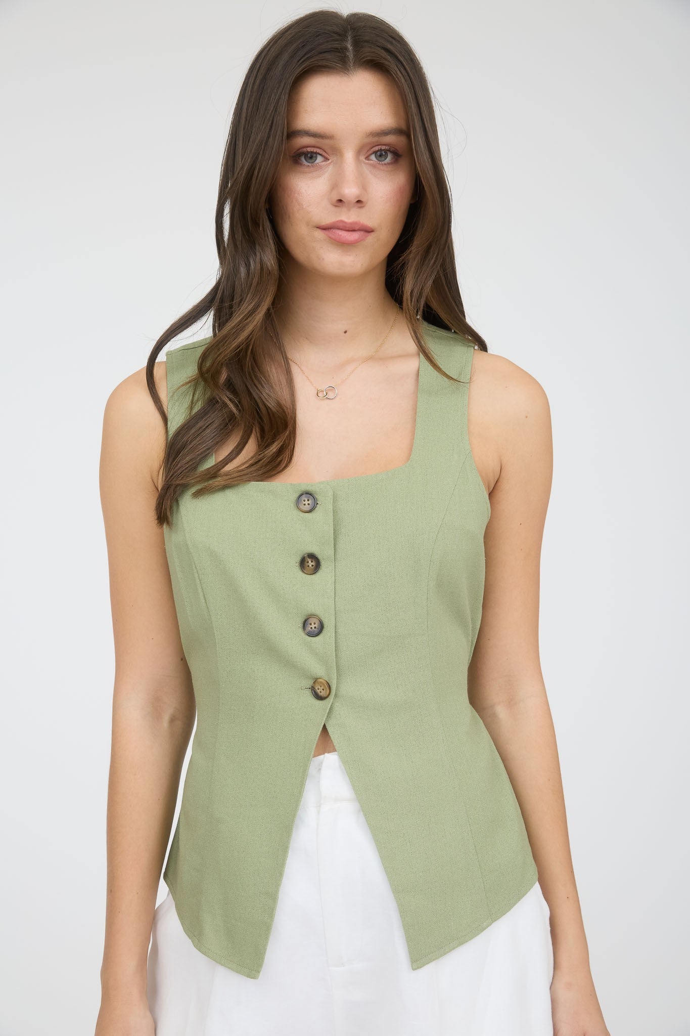 The workshop - linen vest