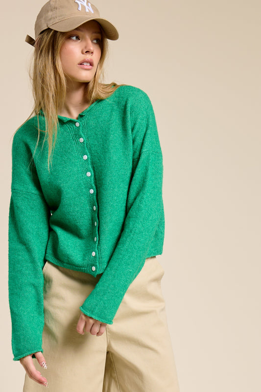 Mimosa - green cardigan