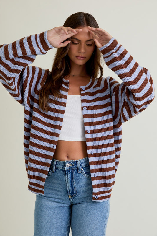 Lelis - Striped sweater cardigan