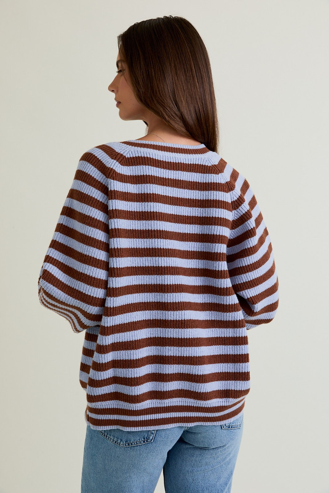 Lelis - Striped sweater cardigan