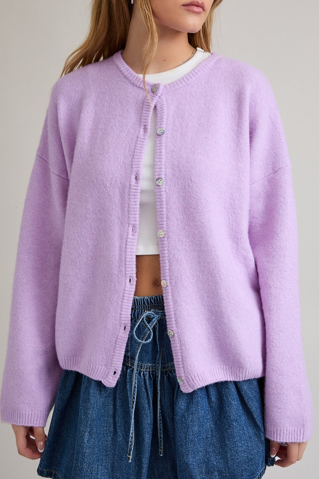 Lelis - lavender cardigan