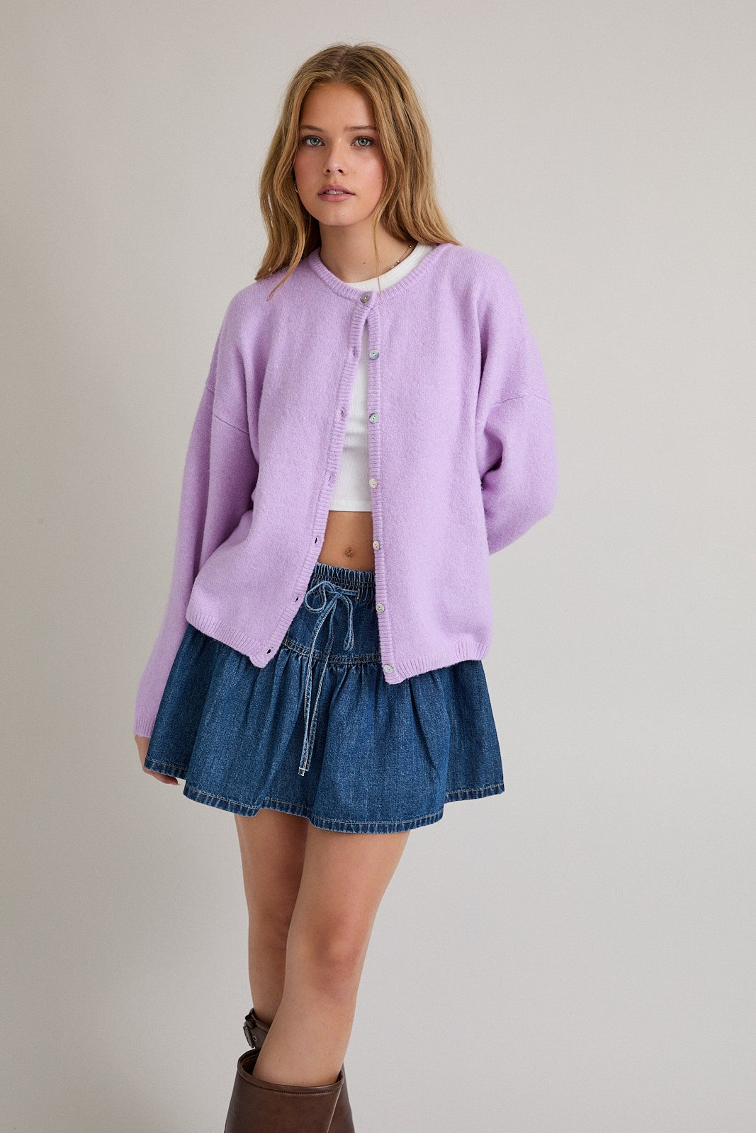 Lelis - lavender cardigan