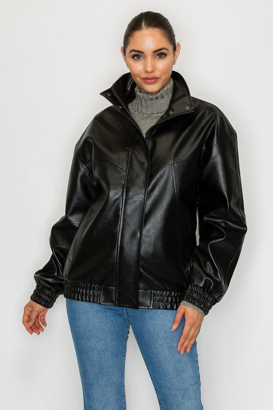 HauteMonde - jacket en faux cuir