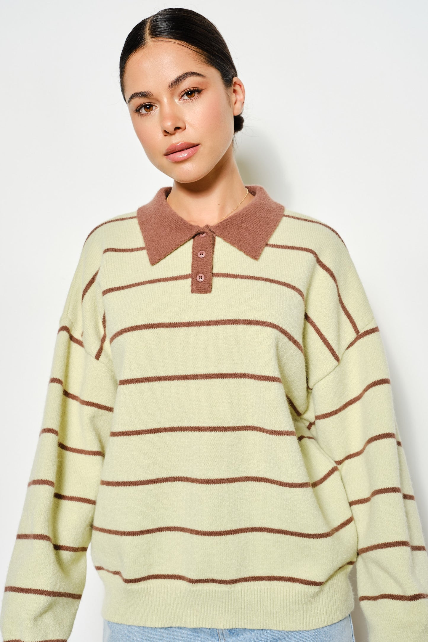 Pretty Garbage - sweater matcha & brown
