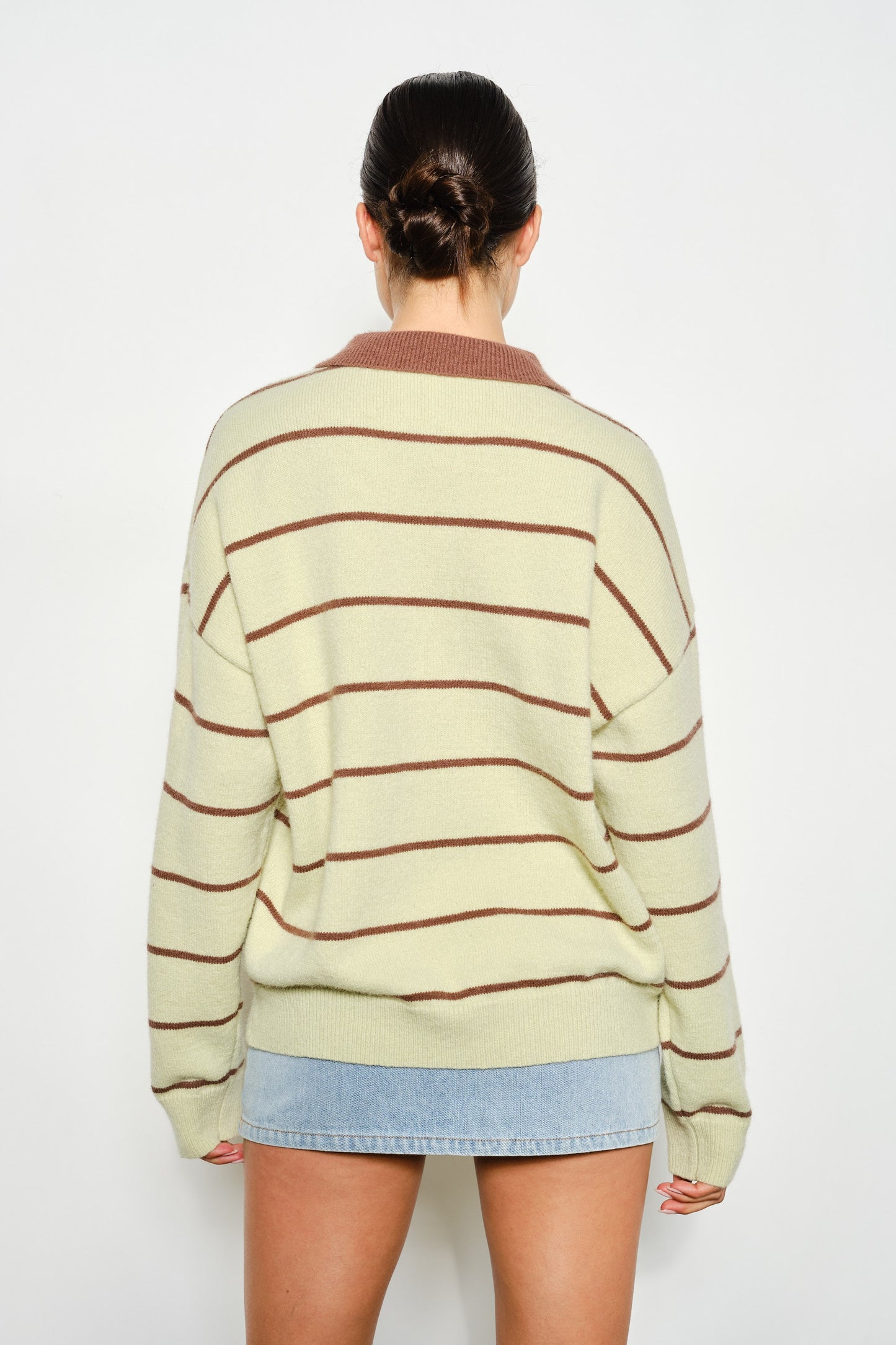 Pretty Garbage - sweater matcha & brown