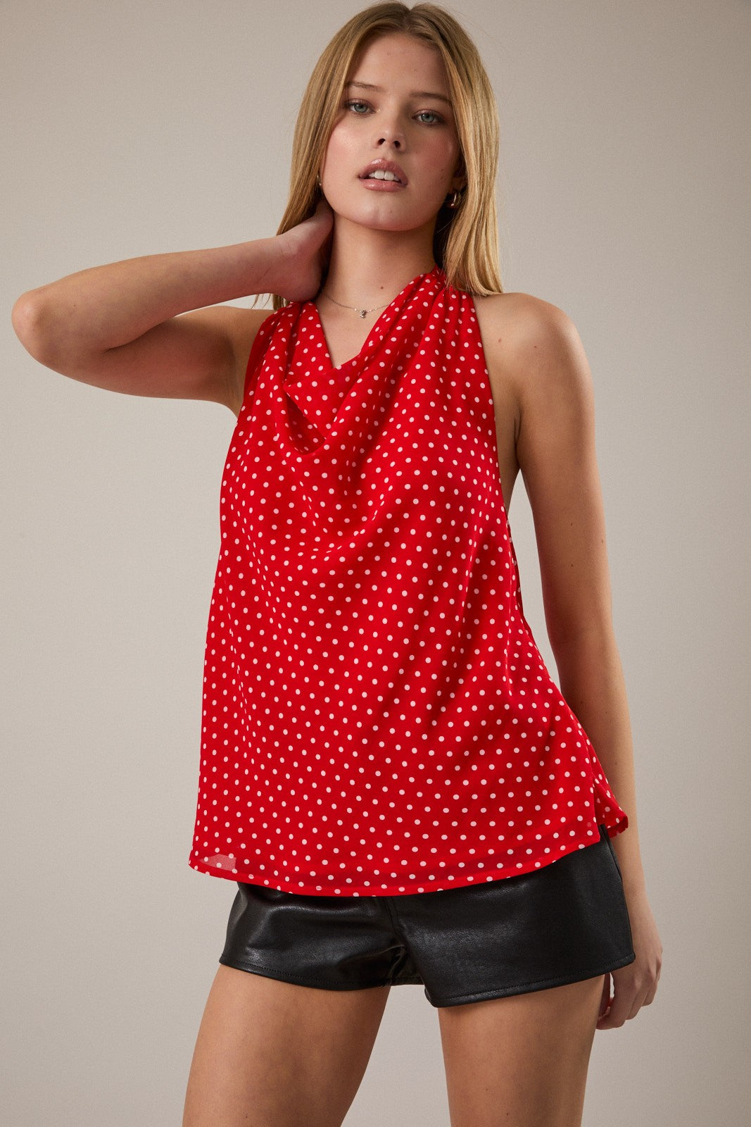 Lelis -  Haut licou polka rouge