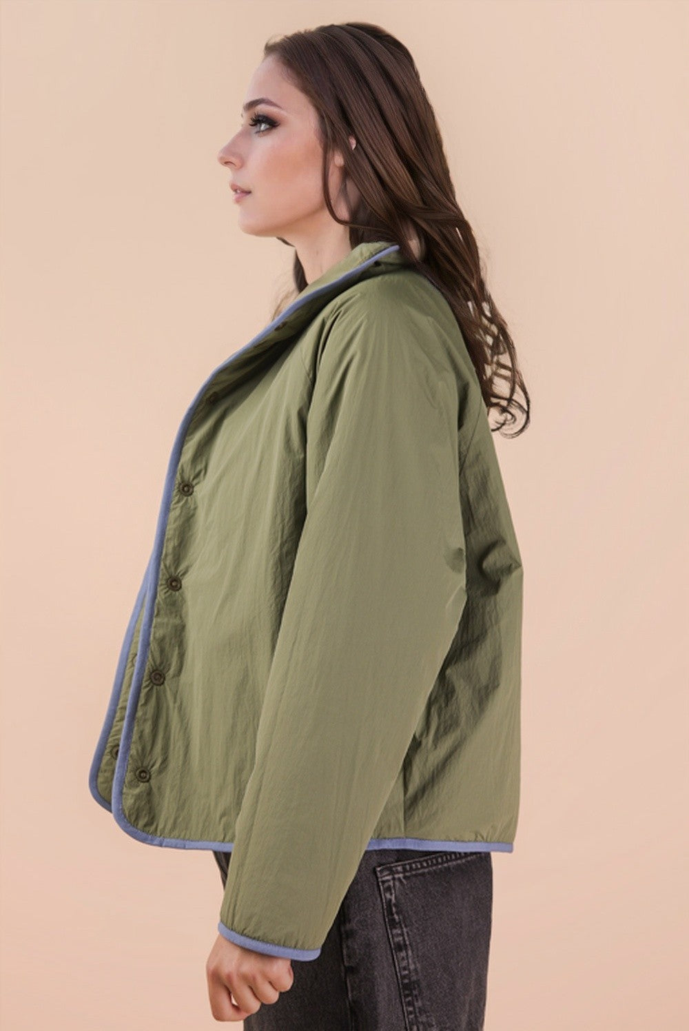 New in - reversible sherpa bleu/vert