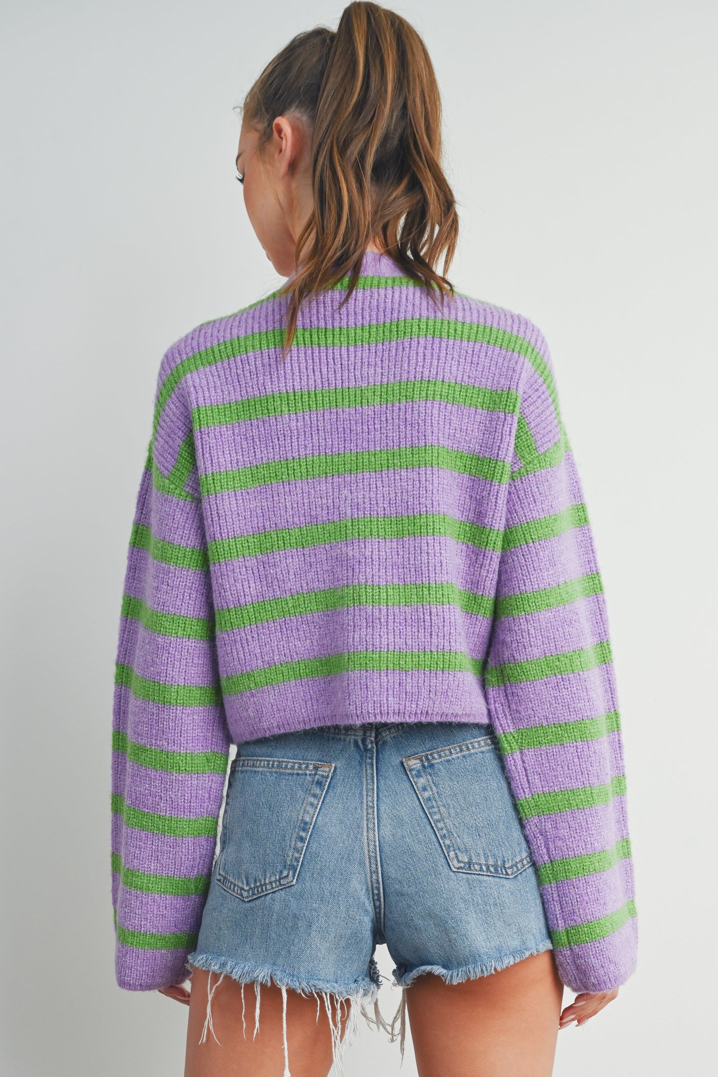 Butterlemon - Cardigan mauve et vert