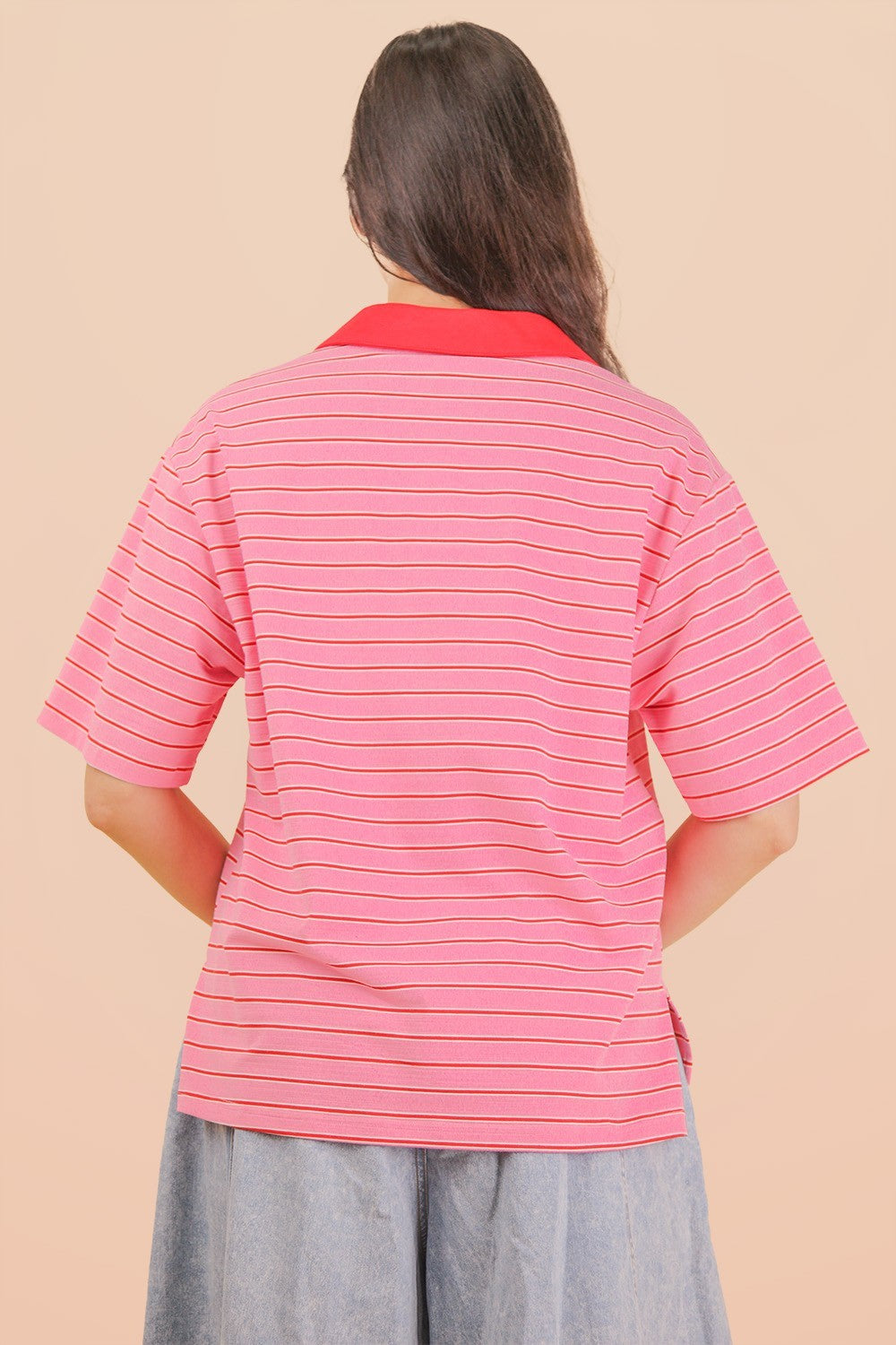 New in - T-shirt polo rose