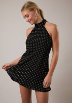 Lelis - Mini robe polka noir
