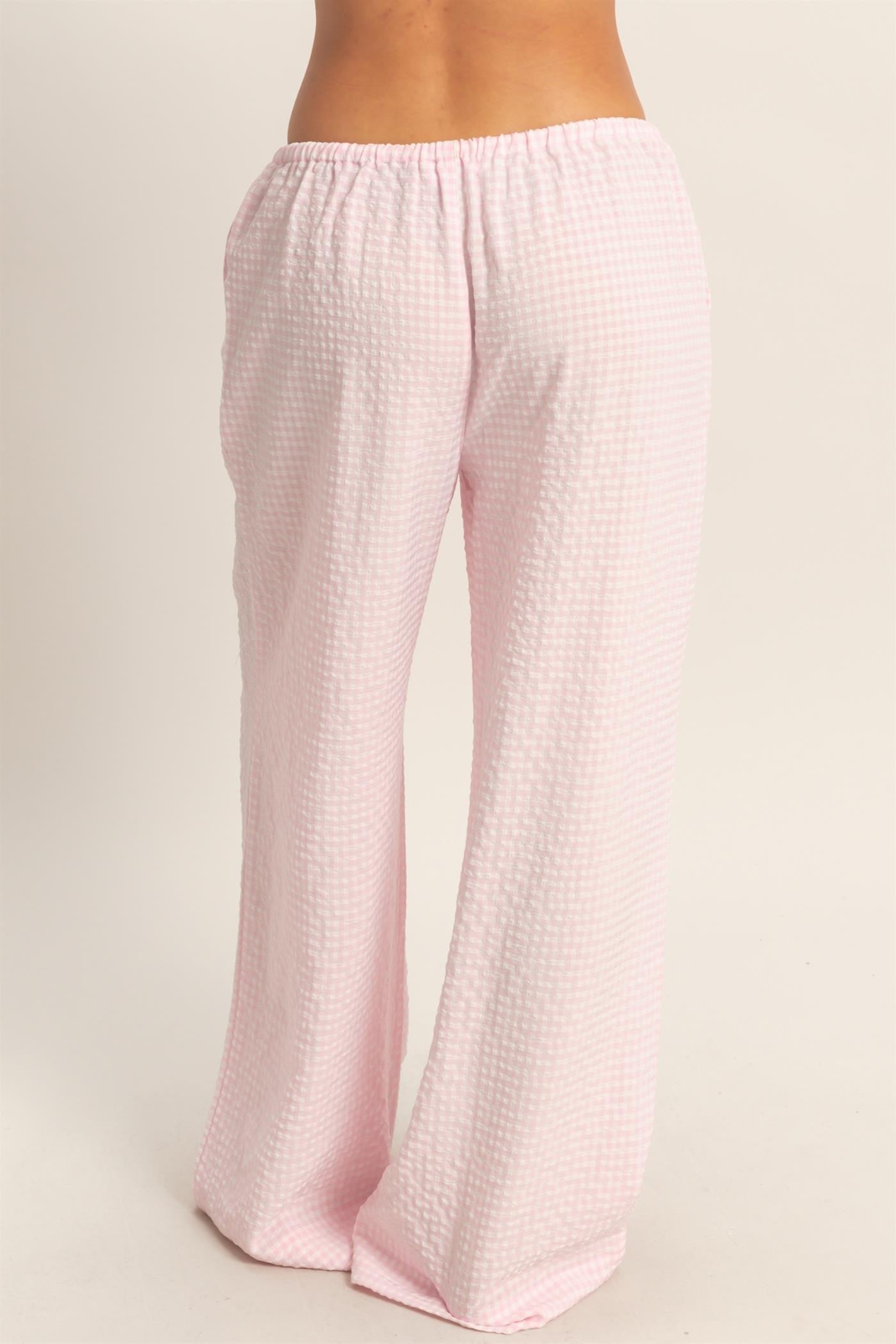 Double Zero - pants carreaux rose