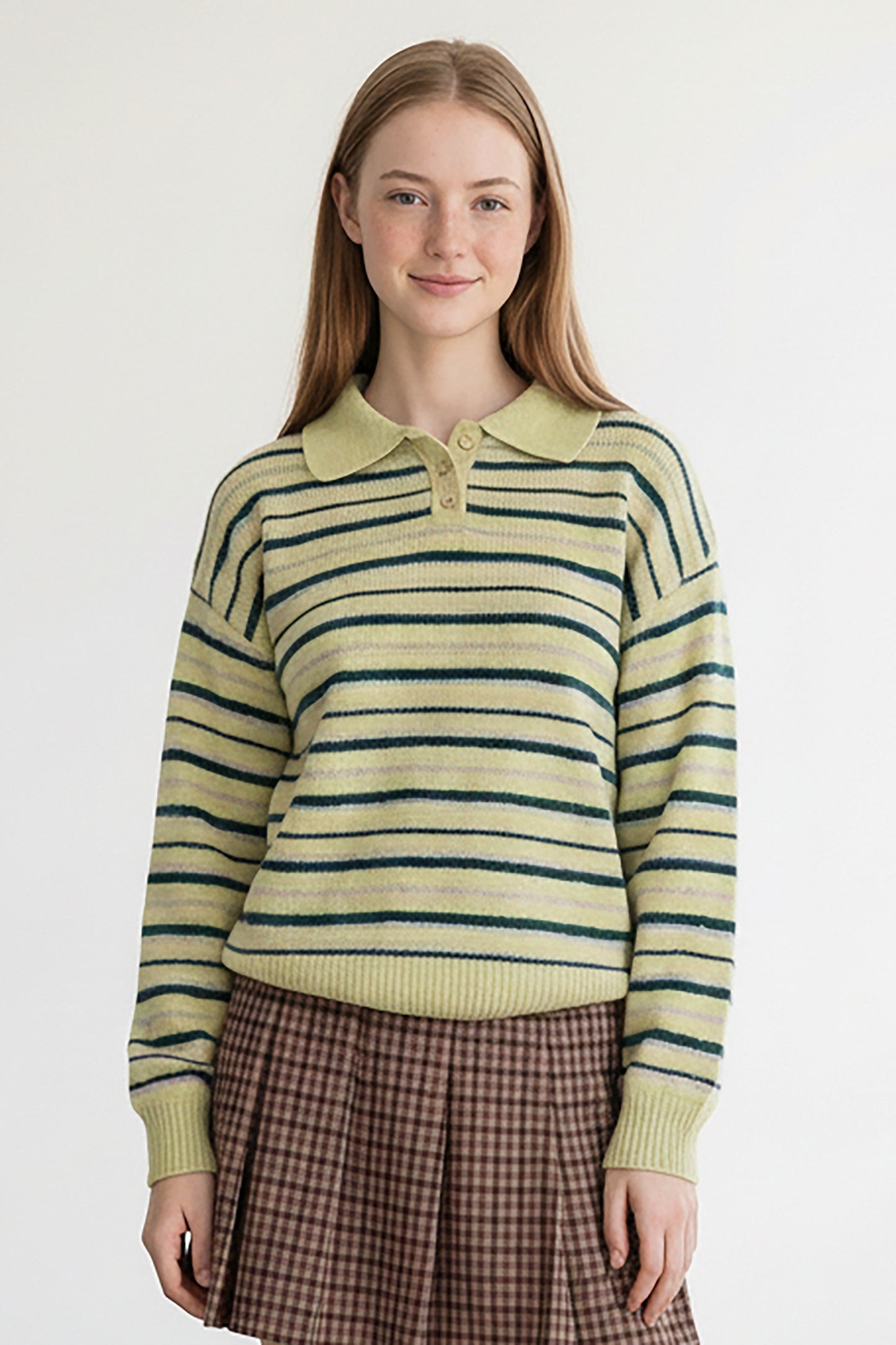 Fromonday - stripped collar sweater