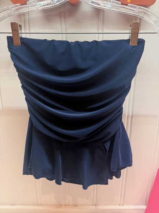 Blue Blush - Navy tube top