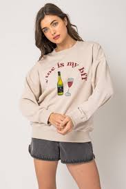 Gili - Wine is my bff crewneck