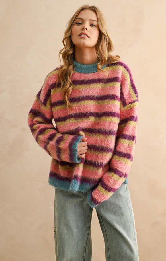 miou muse - multi color brushed sweater