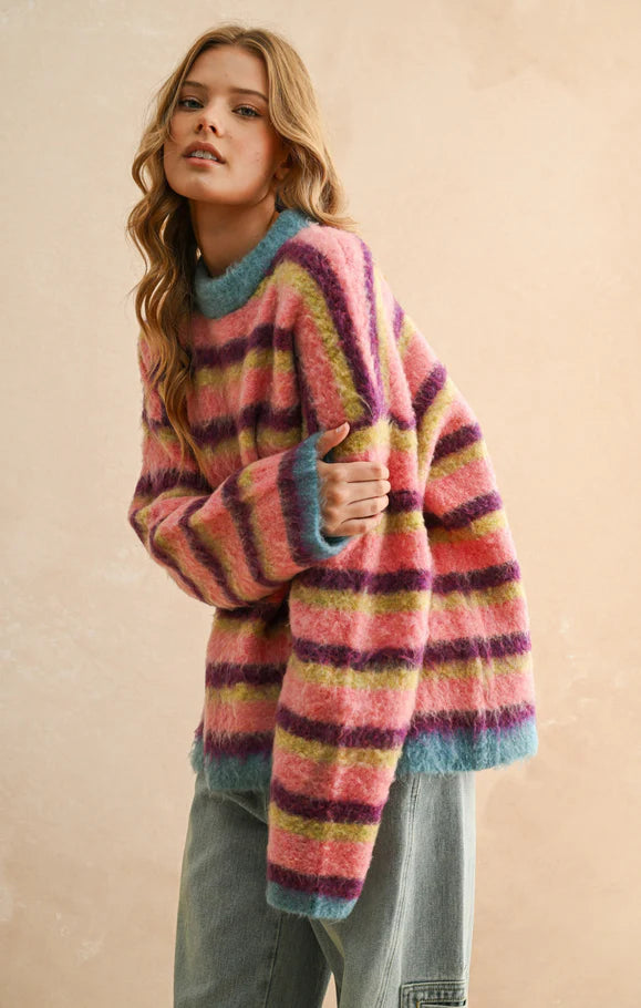 miou muse - multi color brushed sweater